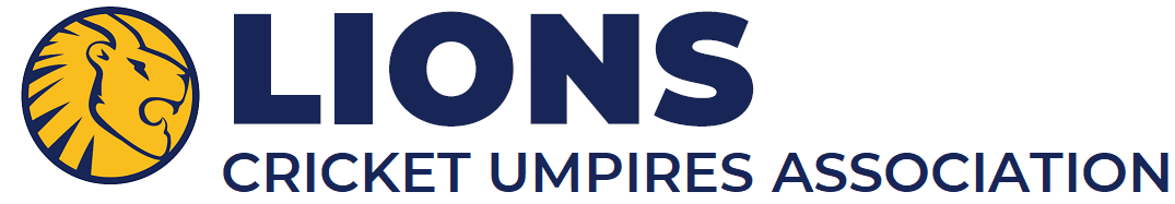 LIONS Cricket Umpires Association (2021 Lion and Text LONG Right)